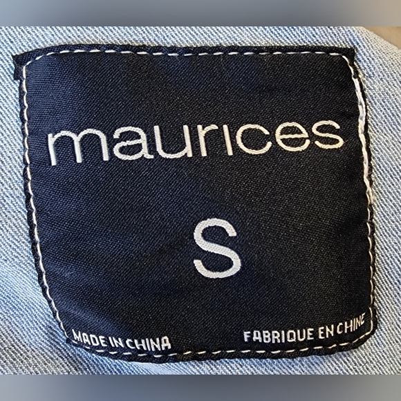 Maurices Women's Demin & Lace Sleeveless Vest, Button Up, Size Small, S - Picture 9 of 12